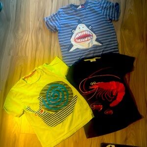 Mini BODEN 7/8 Boys -3-tee shirts soft cotton great quality